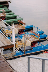 Fototapeta na wymiar A row of catamarans in front of the pier 4457.