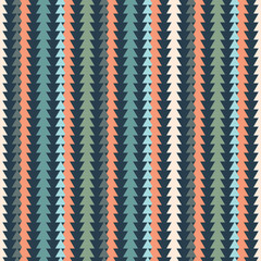 colorful triangles stripes with blue background seamless repeat pattern