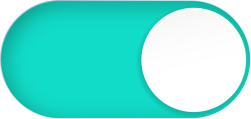 Toggle switch buttons. On and Off toggle switch buttons.