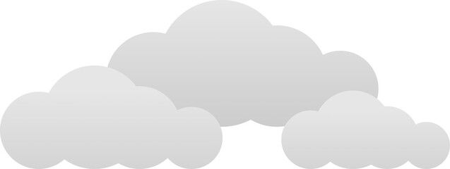 Group fluffy clouds icon PNG