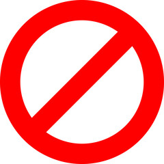 Red forbidden sign icon PNG