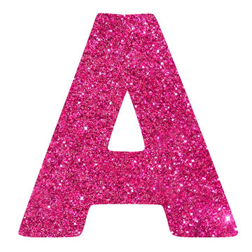 Glitter alphabet A