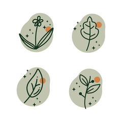 Fototapeta premium flower logo design vector icon illustration