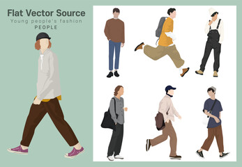 University student young street fashion person silhouette sauce
