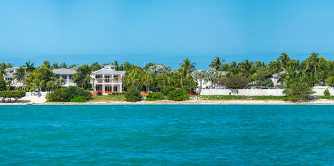 Sunset Key panoramic view from Key West, Florida