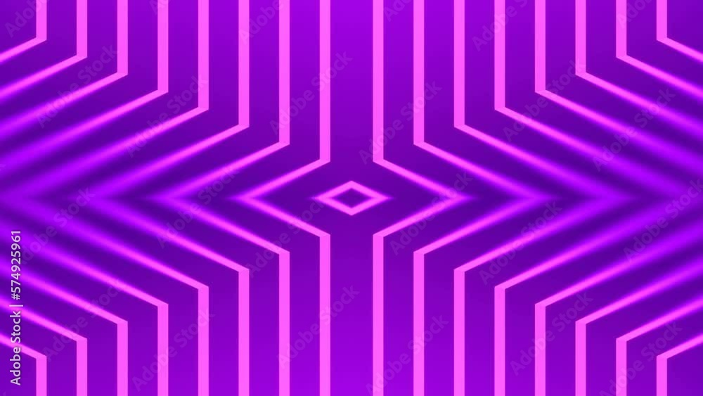 Poster kaleidoscopic smooth 3d rendering digital animation of bright pink floating streaks of light on a da