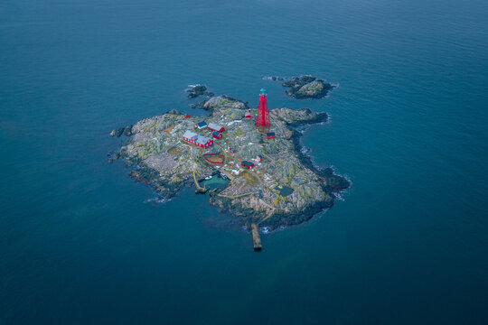 Aerial View of Pater Noster Lighthouse in Sweden