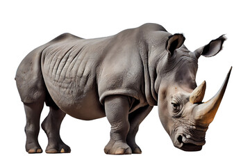 Fototapeta na wymiar Rhino isolated transparent background
