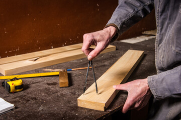 Technical drawing, design and marking for the manufacture of a wooden frame