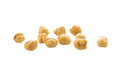 Heap of preserved chickpeas isolated on transparent png
