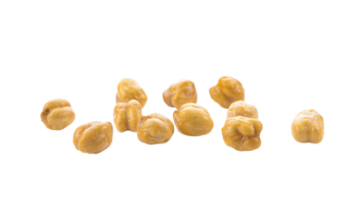 Heap of preserved chickpeas isolated on transparent png