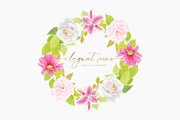 wreath ornament floral illustration