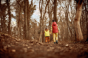 Fototapeta premium Hiking is fun and healthy