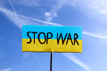 stop war schild