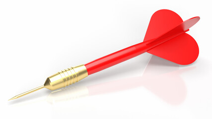 The red darts for business or challenge concept 3d rendering
