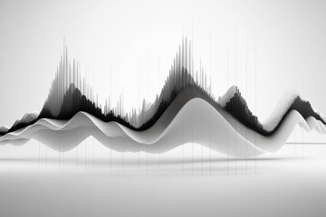 Line waves abstract, seismic activity, oscillations and earthquake scale concept. Generative Ai