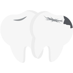 Double Tooth Broken Cavity Cracked Teeth
