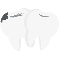 Double Tooth Broken Cavity Cracked Teeth

