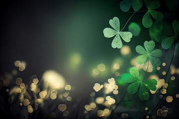 st patricks day background created with Generative AI technology