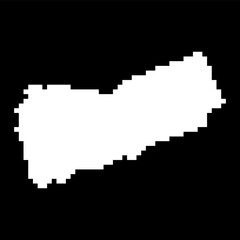 Obraz premium Pixel map of Yemen. Vector illustration.