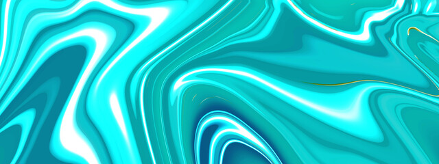 Abstract blue, white liquid liens background. Fluid painting abstract texture background. Modern banner, fluid trendy background.