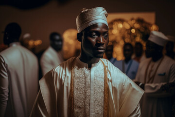 Generative AI.  young African men in a room.