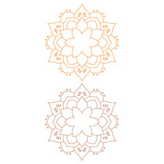 Colorful Vector Mandalas Set isolated on White