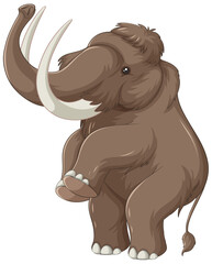 Woolly mammoth extinct animal vector