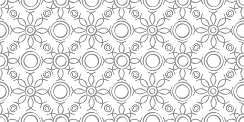 Flowered background, black and white. A retro style background with black and white geometric motifs.
