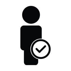 people checkmark icon, people vector, checkmark illustration