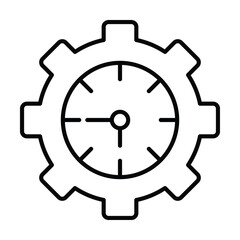 time management icon, time vector, management illustration