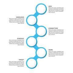 Blank and clean. Steps business data visualization timeline process infographic template design	