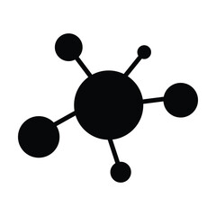 atom icon, molecule vector, science illustration