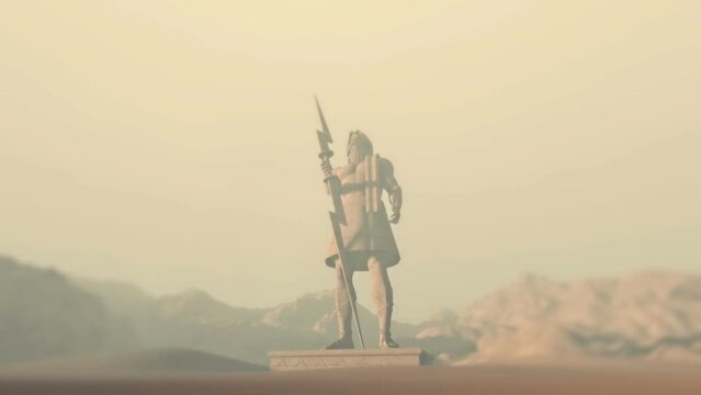 Zeus Statue 3D Video Animation