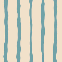 Simple lines vector pattern. Seamless hand drawn texture with thick and thin lines. Monochrome striped background