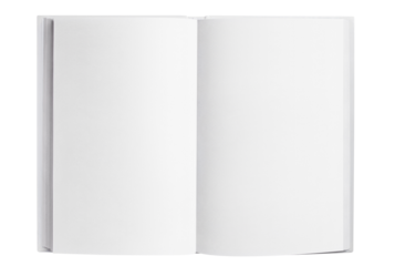 Open book with blank pages, cut out