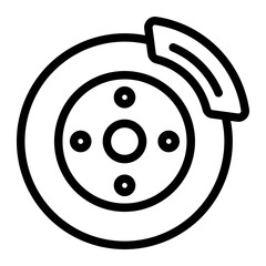 brake disc line icon