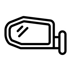 car mirror line icon