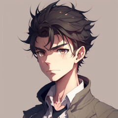 people in anime style, fantasy style, schoolchildren, hooligans, teenagers, models