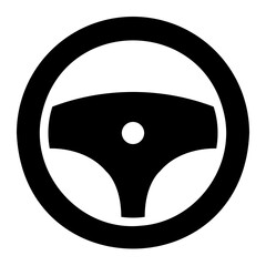 steering wheel glyph icon