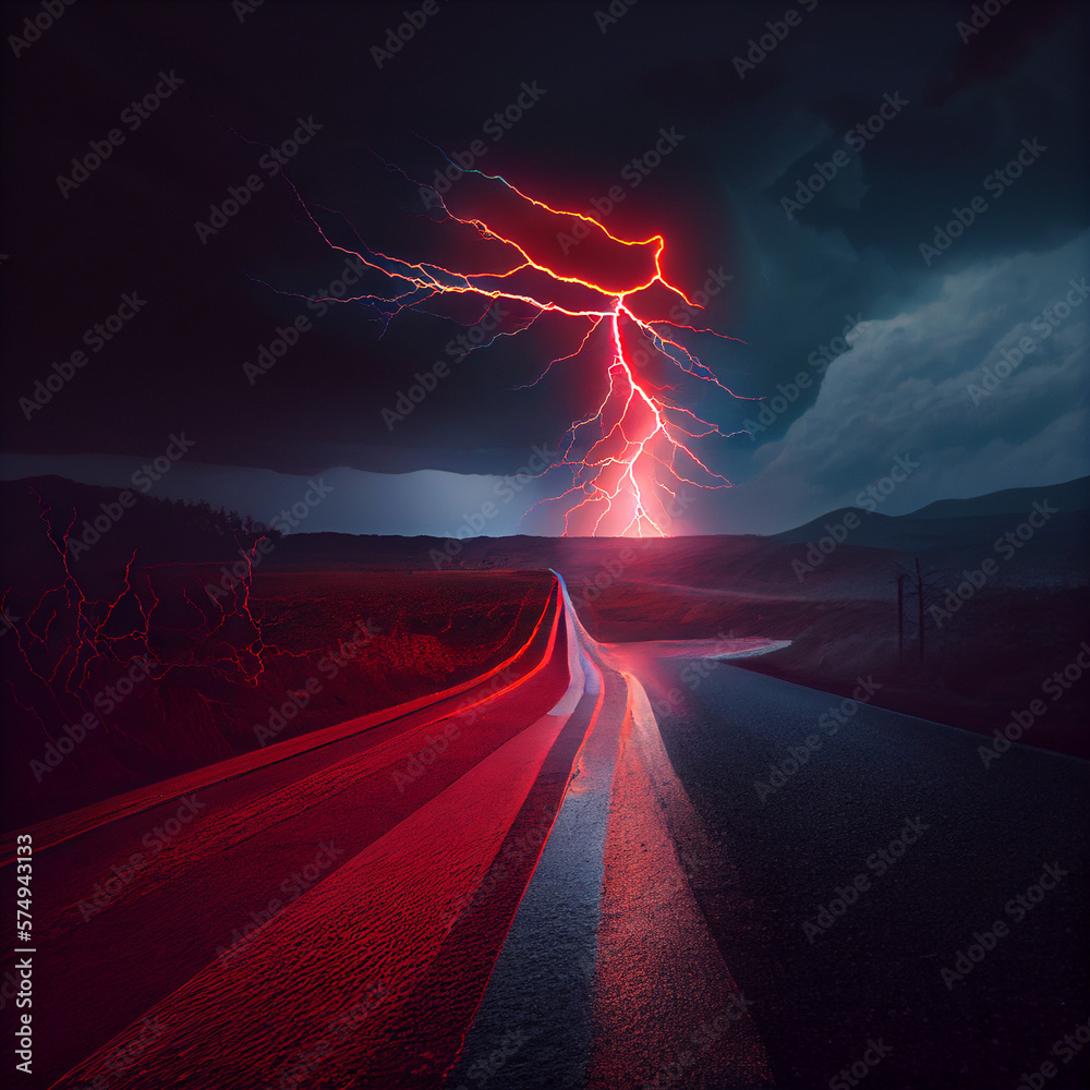 Poster lightning in the storm