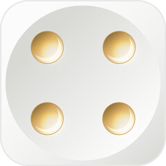 Casino Dice . Poker Cubes Isolated. Board Game Pieces.