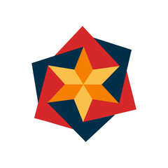 Mosaic stars in the form of cubes