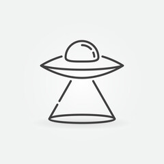 Alien Spaceship vector concept Extraterrestrial Vessel outline icon