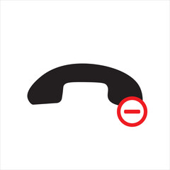 Hang up phone icon vector illustration symbol