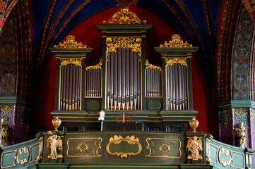 interiors and details in catholic church