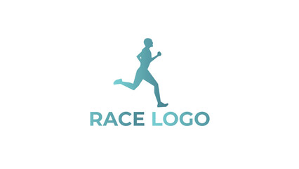 Fototapeta na wymiar Race Logo. Race Management Company Logo, Vector Logos, Man logo, Race vector, vector logo files, 