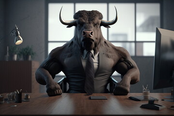 Stock bull market trading concept. Fail. Generative AI