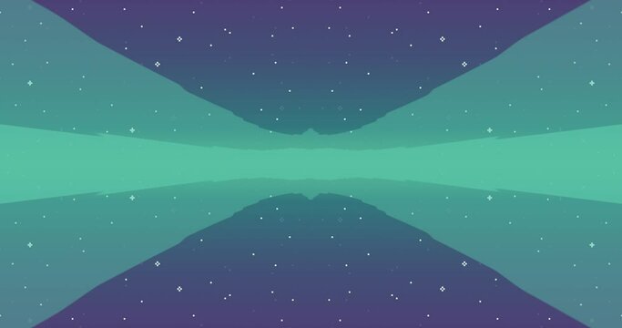 Abstract animation. Vector retro futuristic background. 8 bit Retro game design interface Pixel art space cosmos. Pixel art 8 bit, pixel video game
