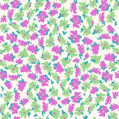 Fototapeta na wymiar Seamless pattern small colorful floral decorative stylish texture for textile and various designs. Millefleurs Abstract Graptik Seamless Background Fashion Prints Hand Drawn Retro Abstract Decorative 